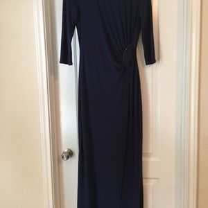 Laundry By Shelli Segal Dresses - Laundry Navy Blue dress with side slit and ruche Laundry By Shelli Segal Dresses - Laundry Navy Blue dress with side slit and ruche